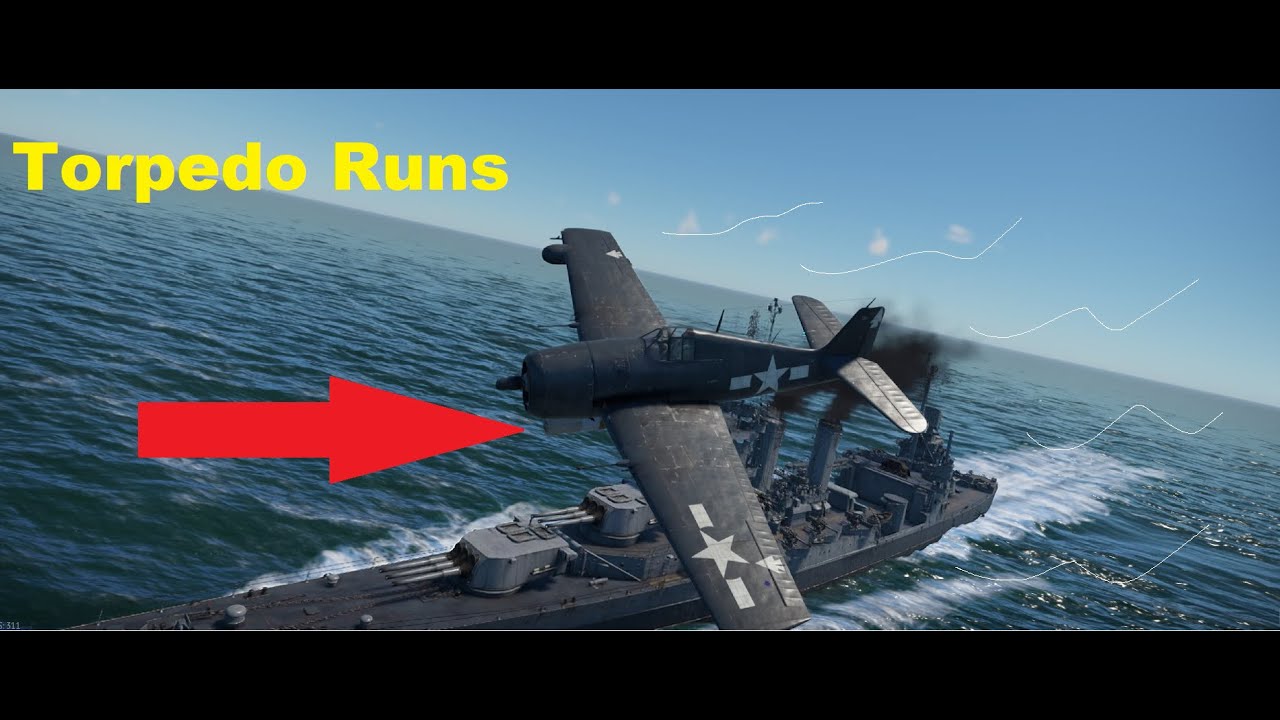 Torpedo Bomber Runs in Naval with the F6F-5N | War Thunder |