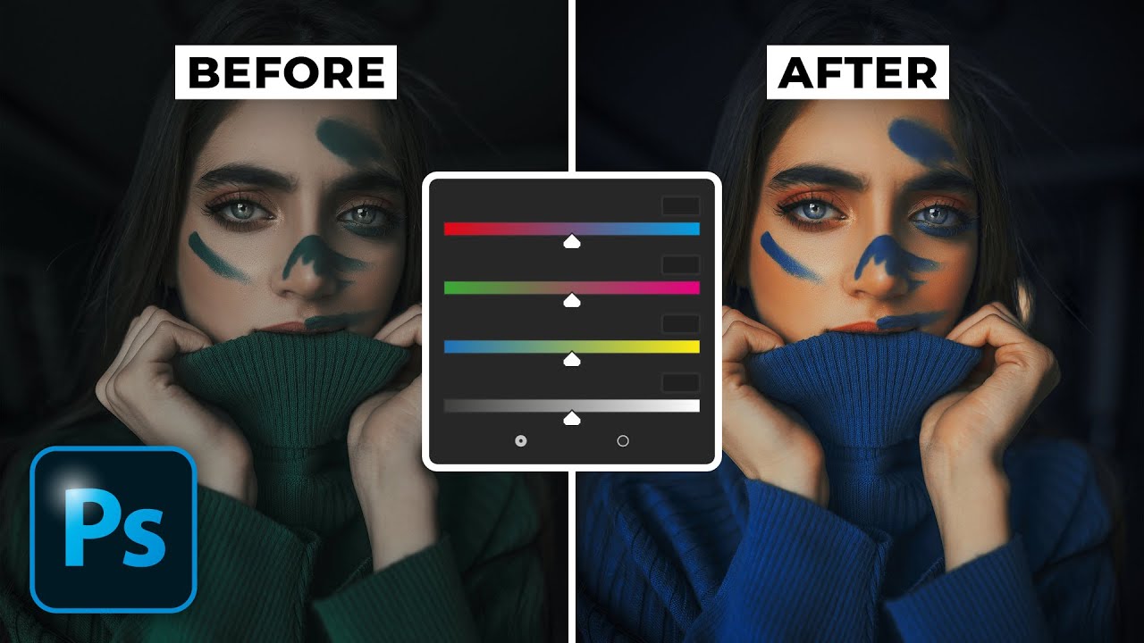 Как использовать селективный корректирующий слой цвета в Photoshop 2021