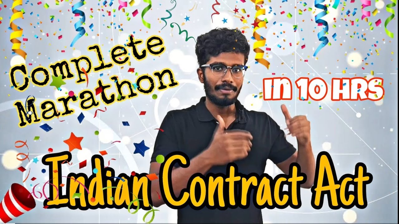 Indian Contract Act🔥🔥 | Full marathon in TAMIL🥳🥳 | CA Foundation Law