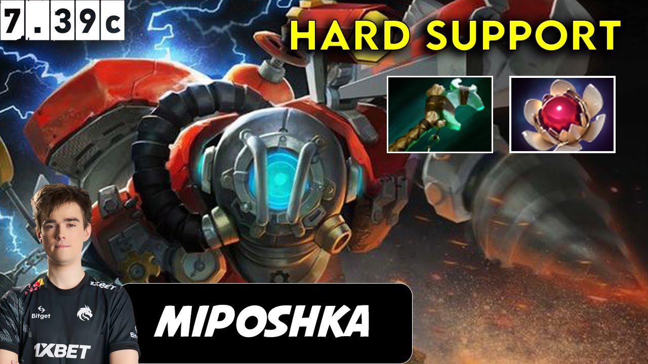 Miposhka Clockwerck Hard Support - Dota 2 Patch 7.39c Pro Player Gameplay