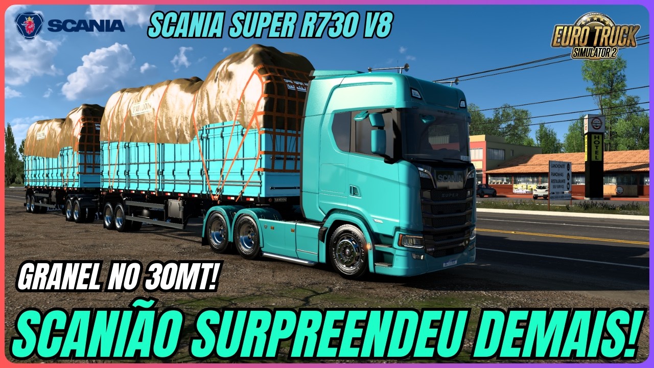 PISANDO TUDO NA SCANIA SUPER R730 V8 | RODOTREM 30MT DE SACARIA | MAPA MINAS| EURO TRUCK SIMULATOR 2