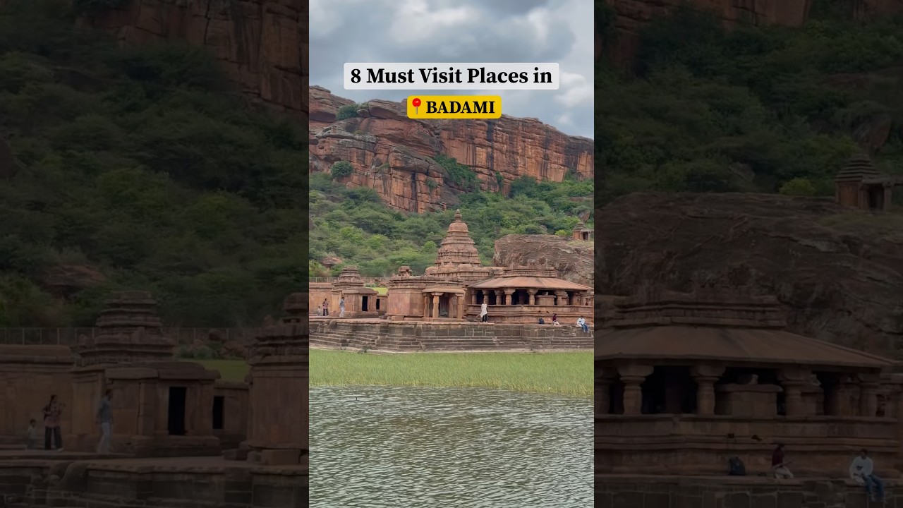 Top 8 places to visit in Badami, Karnataka ✨ #shorts #travel #karnataka #badami #shortsfeed