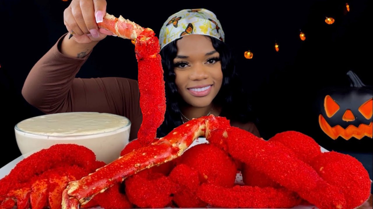 KING CRAB SEAFOOD BOIL| FRIED HOT CHEETOS 🥵 KING CRAB| LOBSTER TAILS| SHRIMP WITH CHEESE