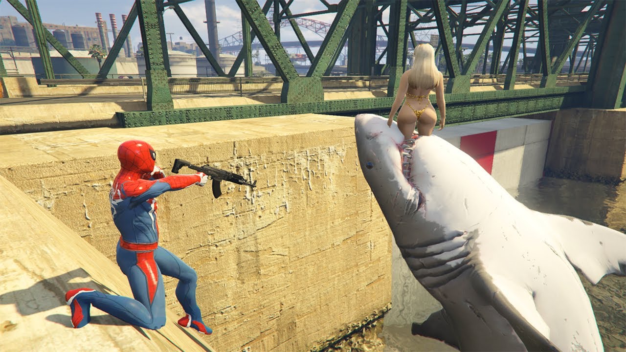 Spider Man Crazy Attack Tiger Shark