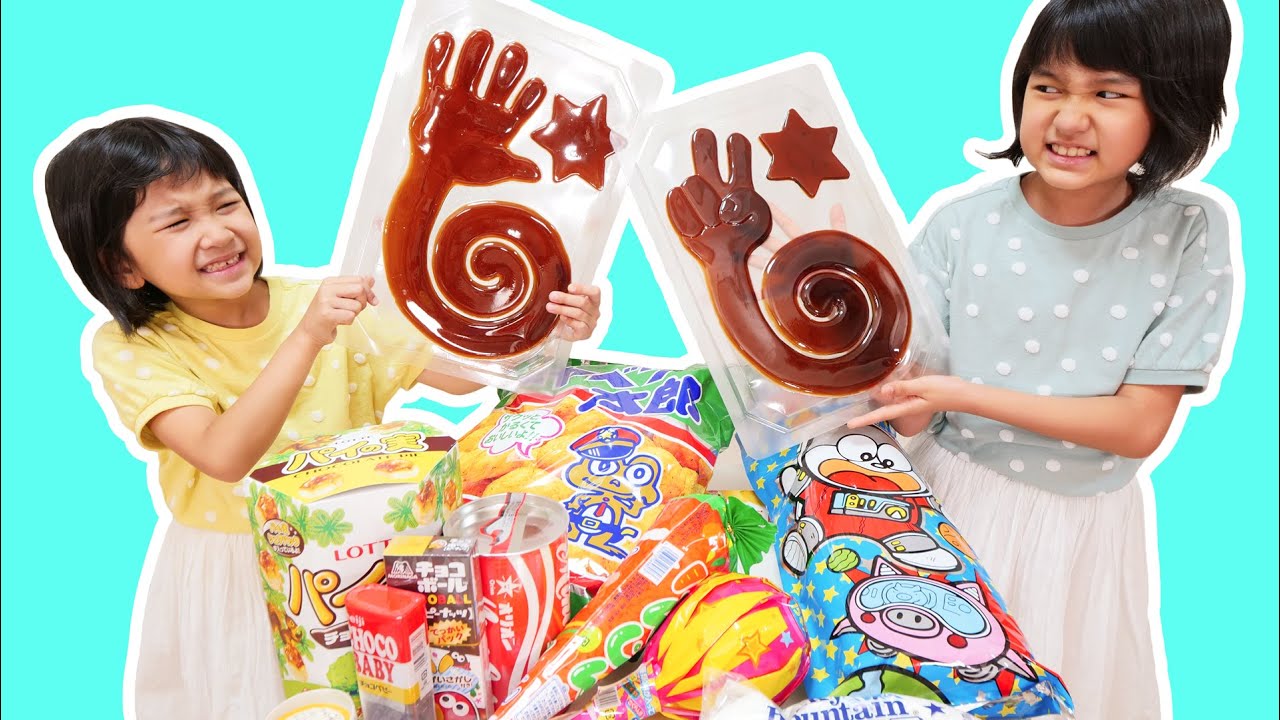 勝ったら巨大お菓子のご褒美♪巨大まけんグミでじゃんけん大会！！himawari-CH