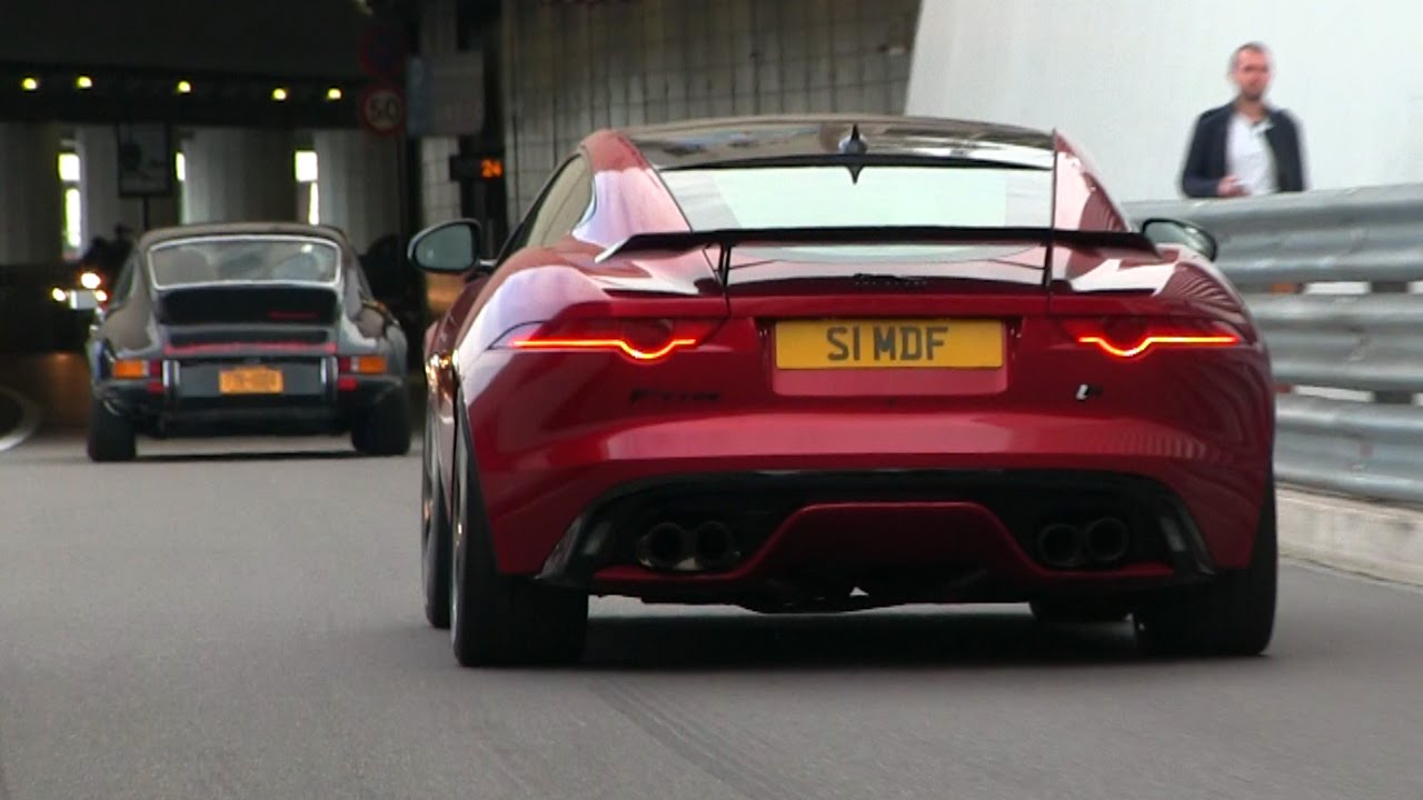 STG's INSANE Jaguar F-Type R w/ Quicksilver Exhaust in Monaco | LOUD Accelerations + BACKFIRES!