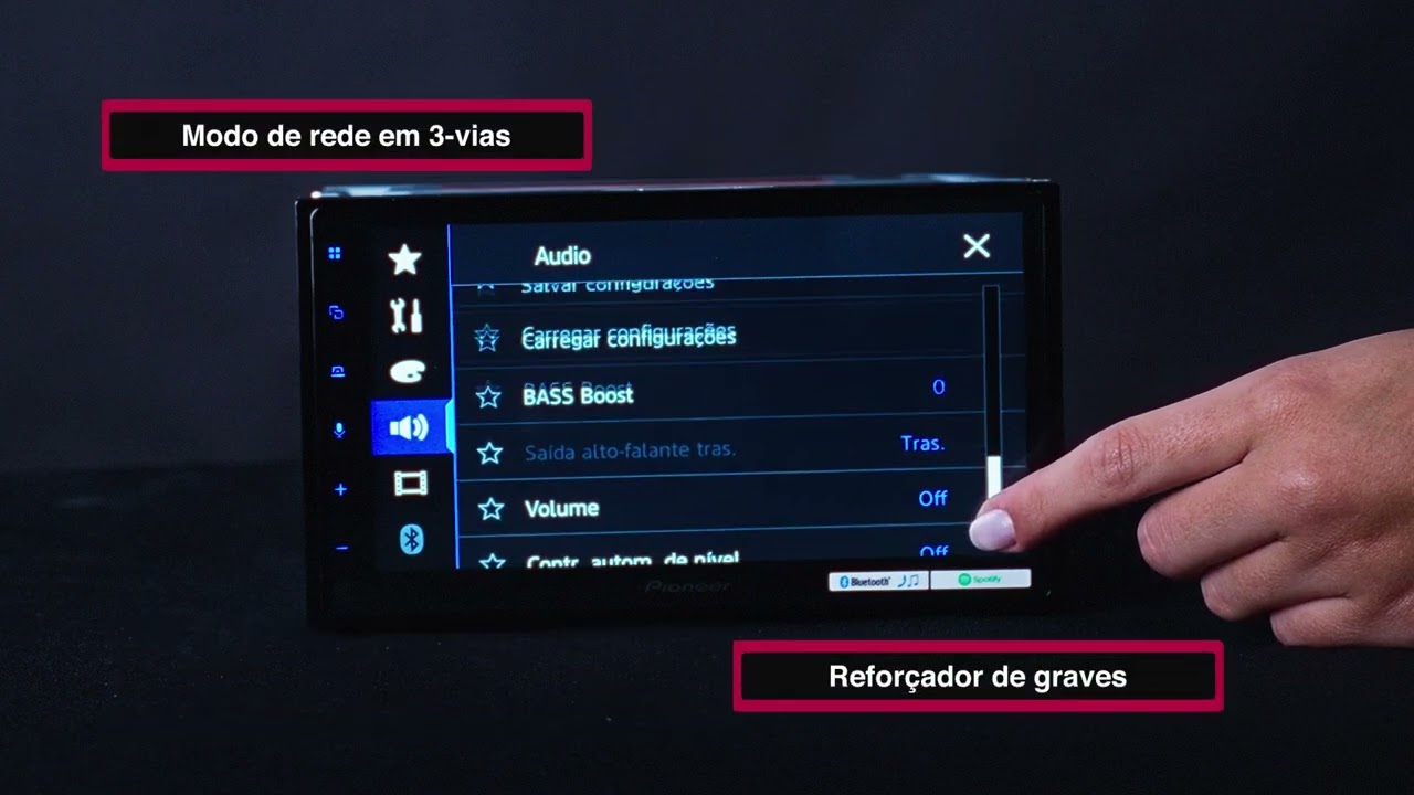 Central Multim&iacute;dia Pioneer DMH-Z5380TV Espelhamento Weblink