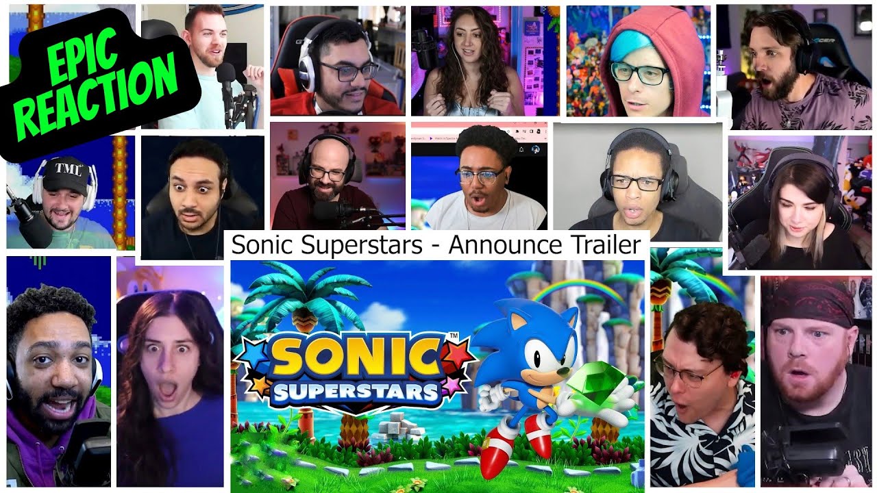 Sonic Superstars Announce Trailer Reaction Mashup