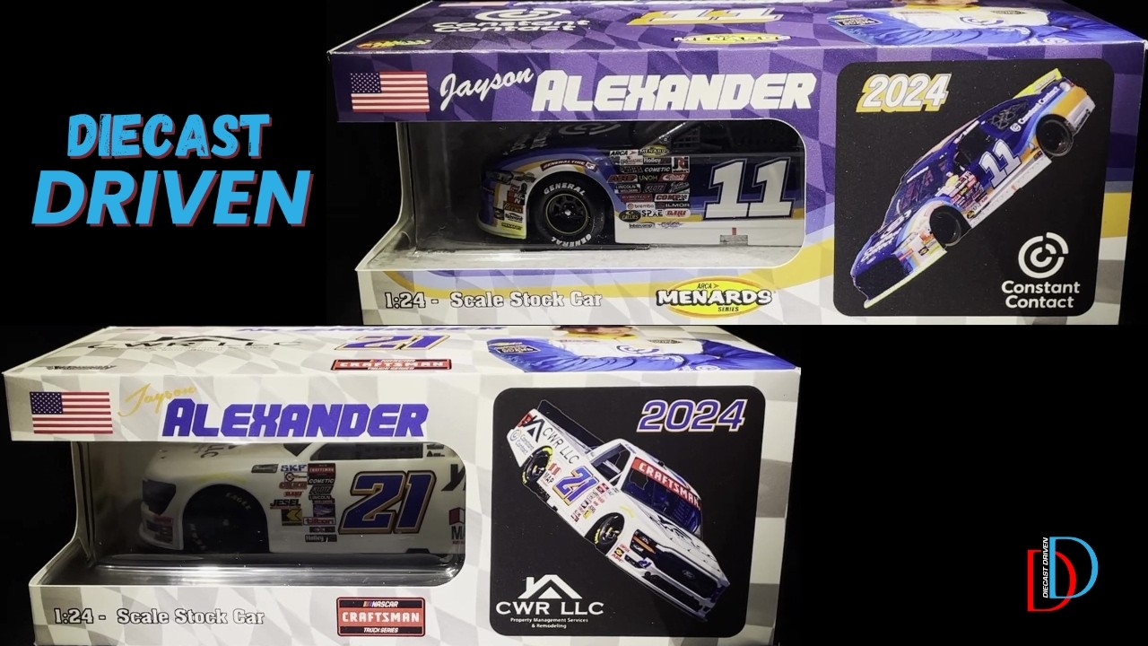 Custom Jayson Alexander 2024 Truck and ARCA Debuts: NASCAR 1/24 Diecast Review