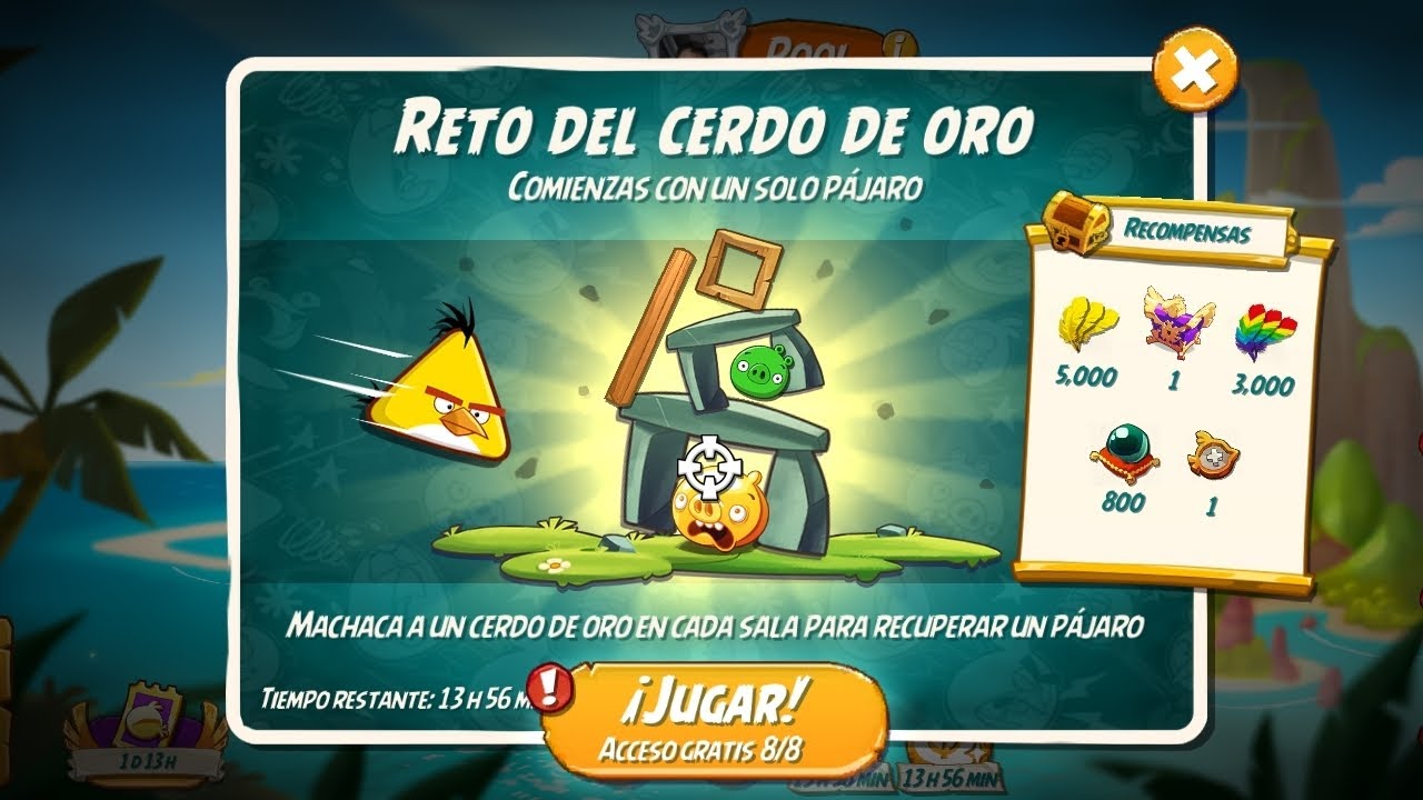 Angry Birds 2 | Reto del Cerdo de Oro con Chuck | Sin gemas 🤩 | 04/06/25