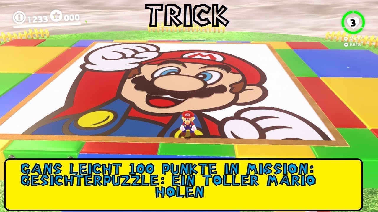 100 Punkte Ganz Leicht im GesichterPuzzle: Ein Toller Mario (Super Mario Odyssey)