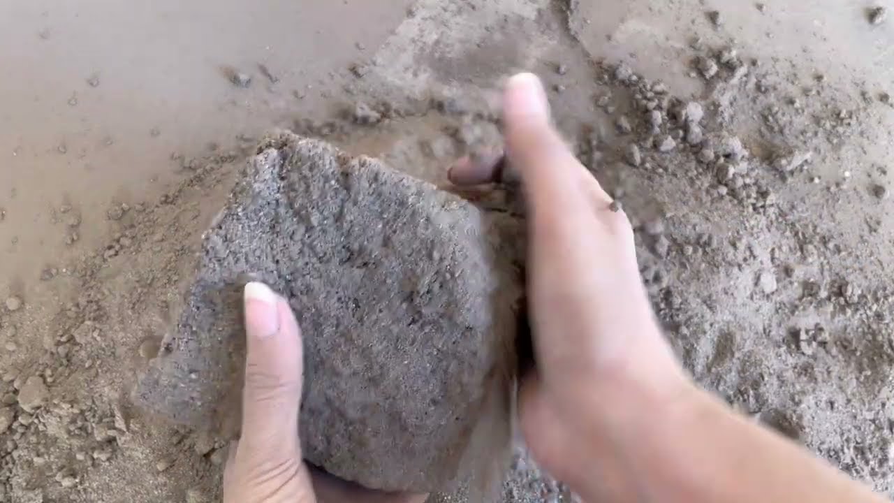 dry floor crumbling ASMR