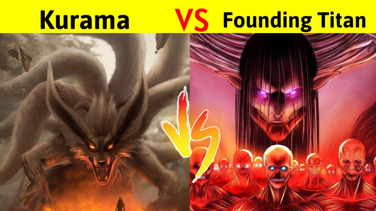 Eren Founding Titan vs Nine Tailed Fox || क्या अकेला Kurama Founding Titans से बच पायेगा 