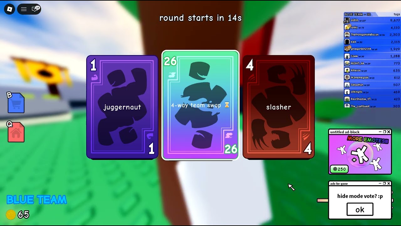 a normal video of playing untitiled tag game for the second time