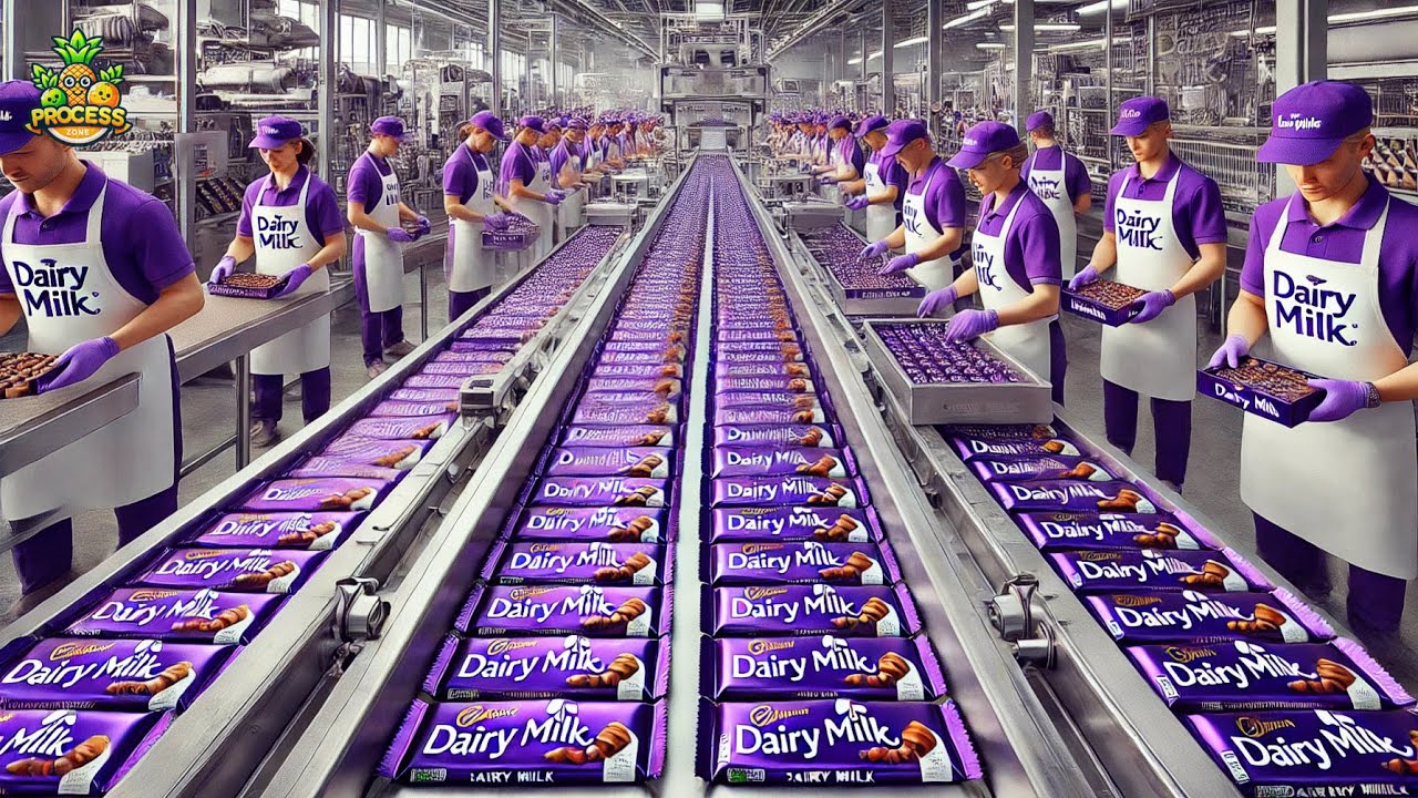 Как производятся миллионы молочных батончиков Cadbury Dairy на фабрике?