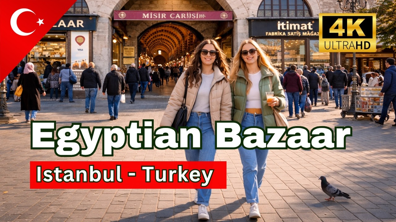 Istanbul, Turkey 2026 4K Walking Tour | Egyptian Bazaar