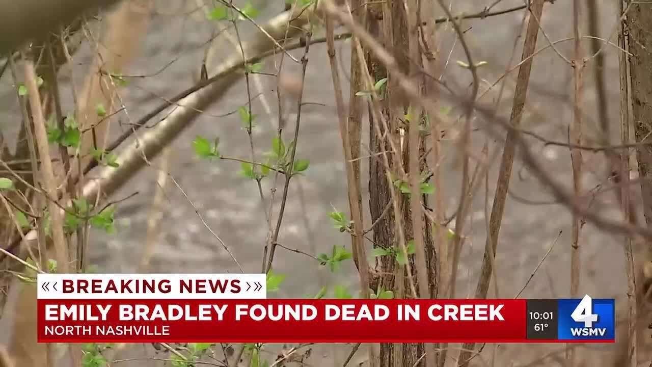 Emily Bradley found dead in creek