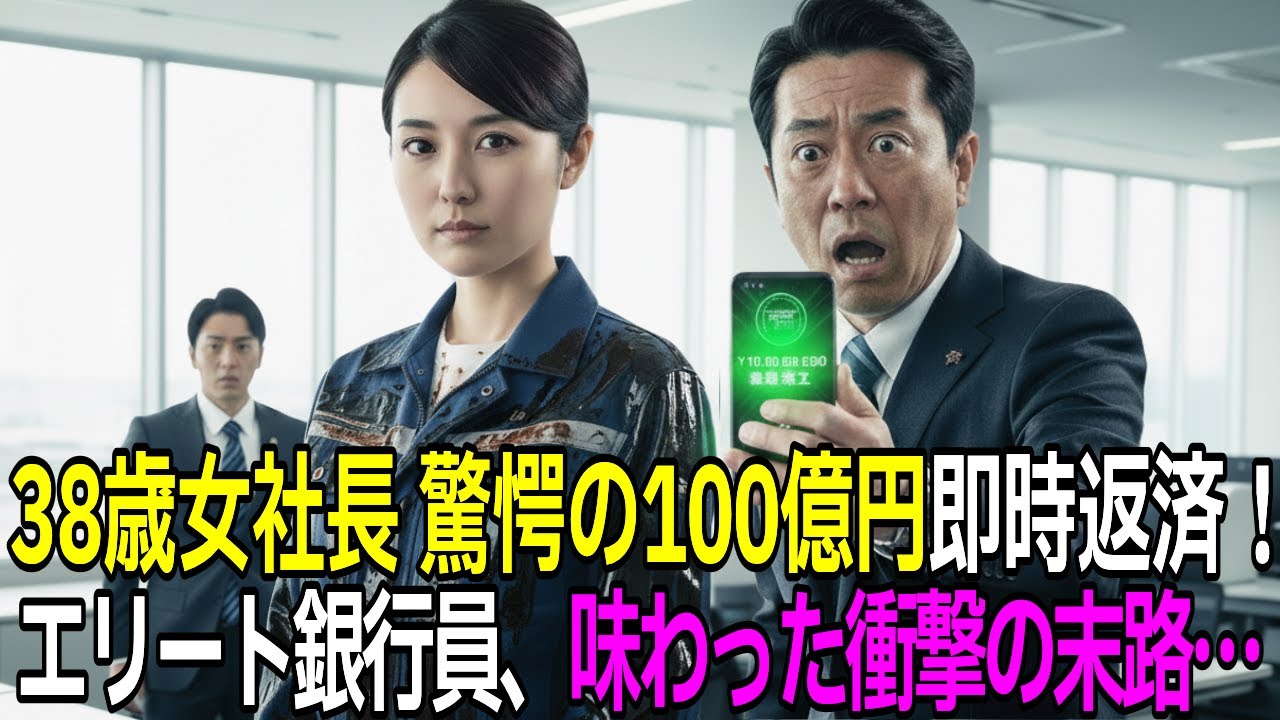 【スカッと】38歳女社長を見下すエリート行員「ボロ工場がw」→1分で100億即時完済！衝撃の末路にw