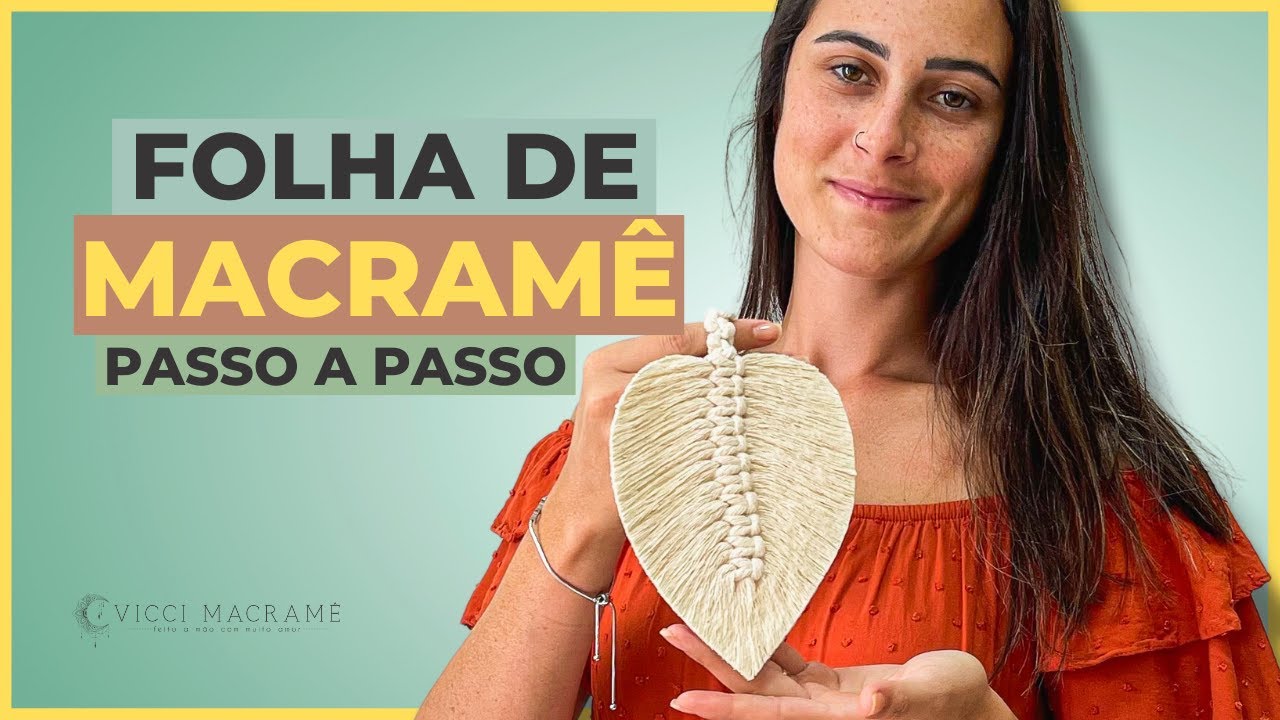 FOLHA MACRAME PASSO A PASSO