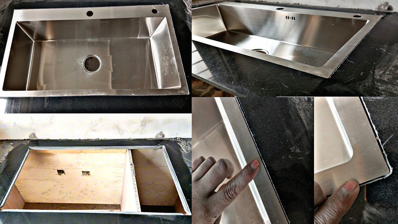 kitchen granite sink cutting