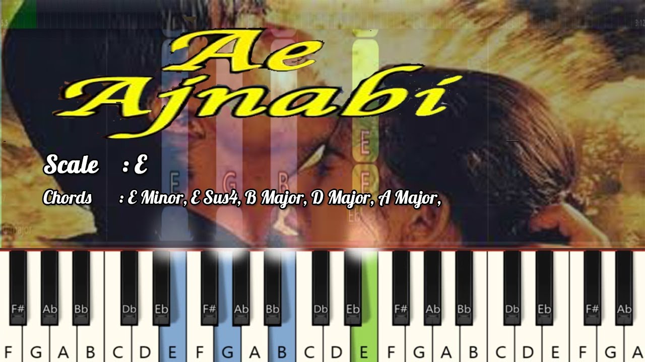 Ae Ajnabi Easy Piano Tutorial Notes | Poongatrile | ഒരു ഹിറ്റ് ഗാനം കീബോർഡിൽ വായിക്കാൻ പഠിക്കാം ..
