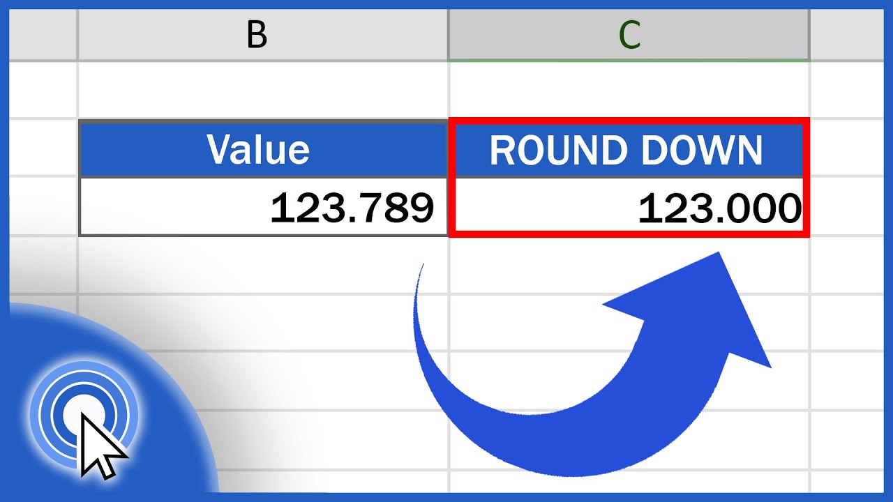 How to ROUND DOWN in Excel