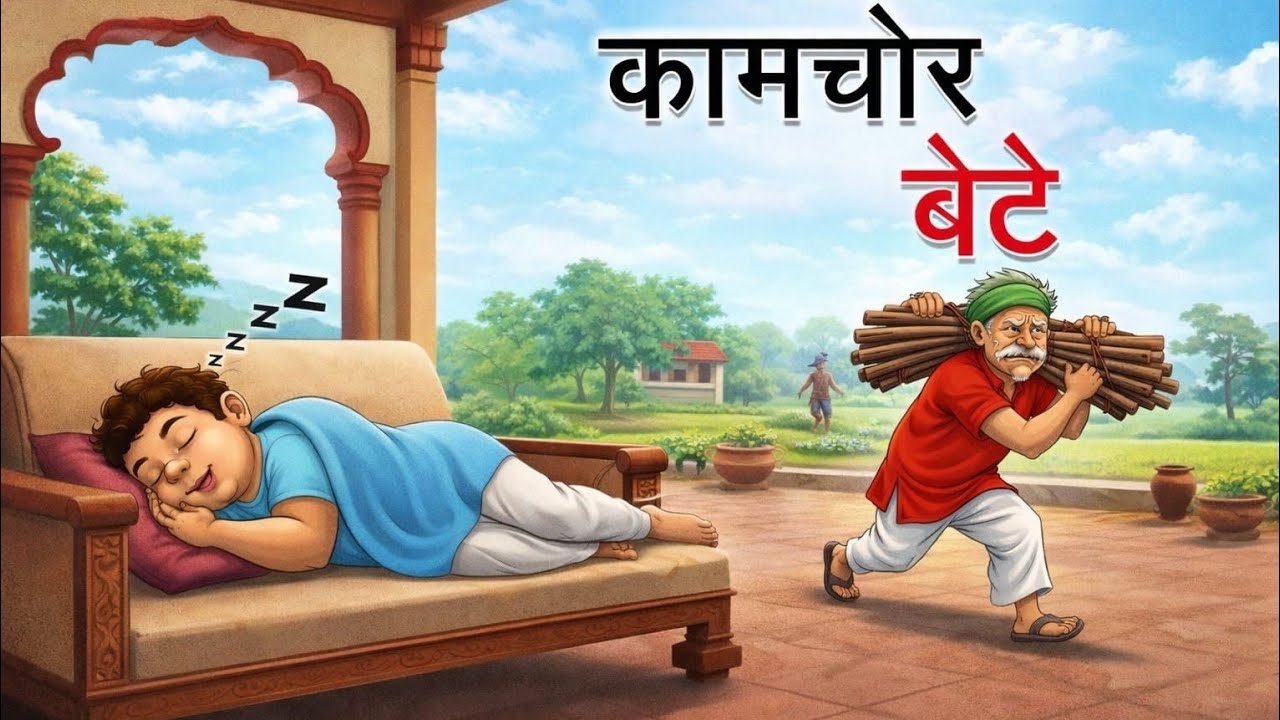 कामचोर बेटा |  kaamchor beta | hindi storie 