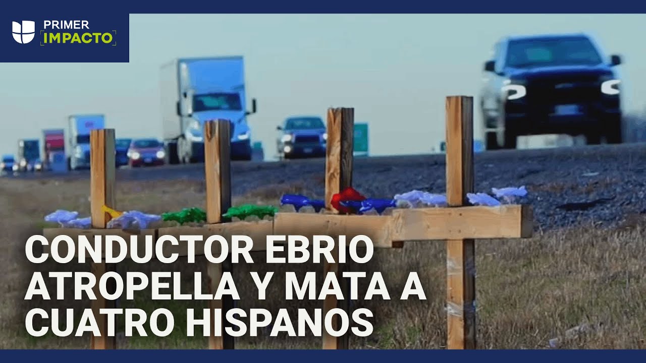 Conductor ebrio atropella y mata a cuatro hispanos mientras cambiaban una llanta en una carretera