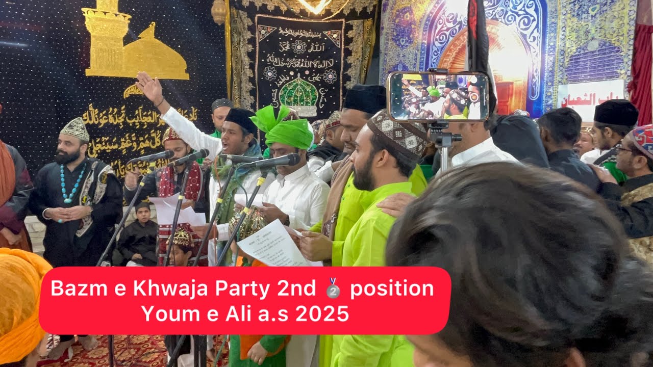 Bazm e Khwaja party, Youm e Ali a.s 2025 2nd 🥈 position in program maqbara dargha sharif ajmer