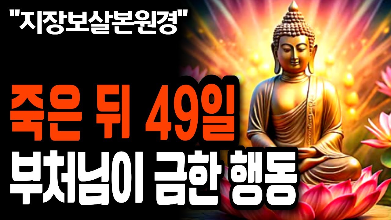 사람이 떠난 뒤 49일절대 해선 안 되는 행동｜부처님 말씀