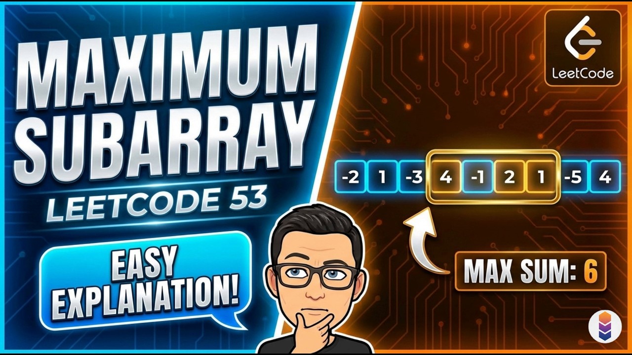 Maximum Subarray (Kadane’s Algorithm) | Brute → Optimal | O(n) Solution | StackedUp