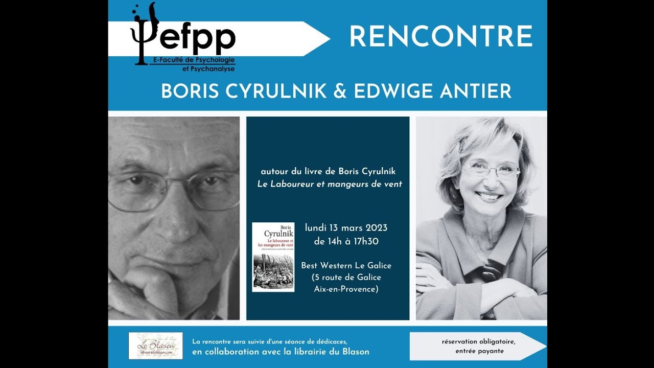 Conférence rencontre avec Boris Cyrulnik autour de son livre avec Edwige Antier