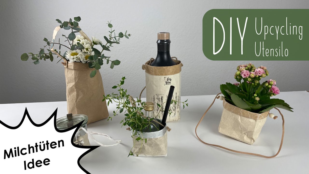 DIY Upcycling Utensilo | Milcht&uuml;ten Idee | Tetrapack | Zero Waste