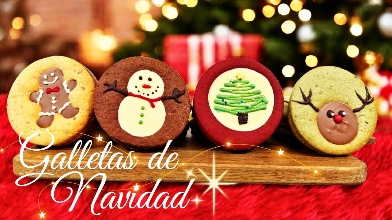 Galletas Navideñas con 1 Masa 🎄 | Matcha, Chocolate, jengibre y Bonus Red Velvet de Lujo 