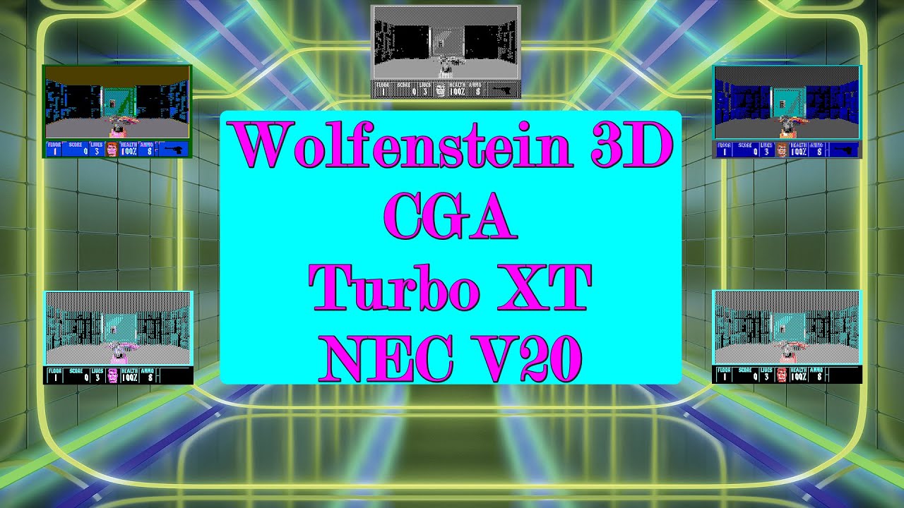 [MS-DOS] Wolfenstein 3D CGA Na PC NEC V20 (cz.2)