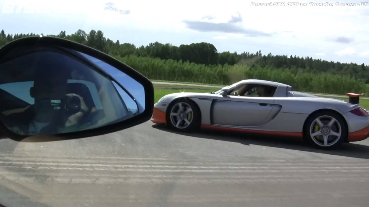 Porsche Carrera GT против Ferrari 599 GTB Fiorano RACE 1