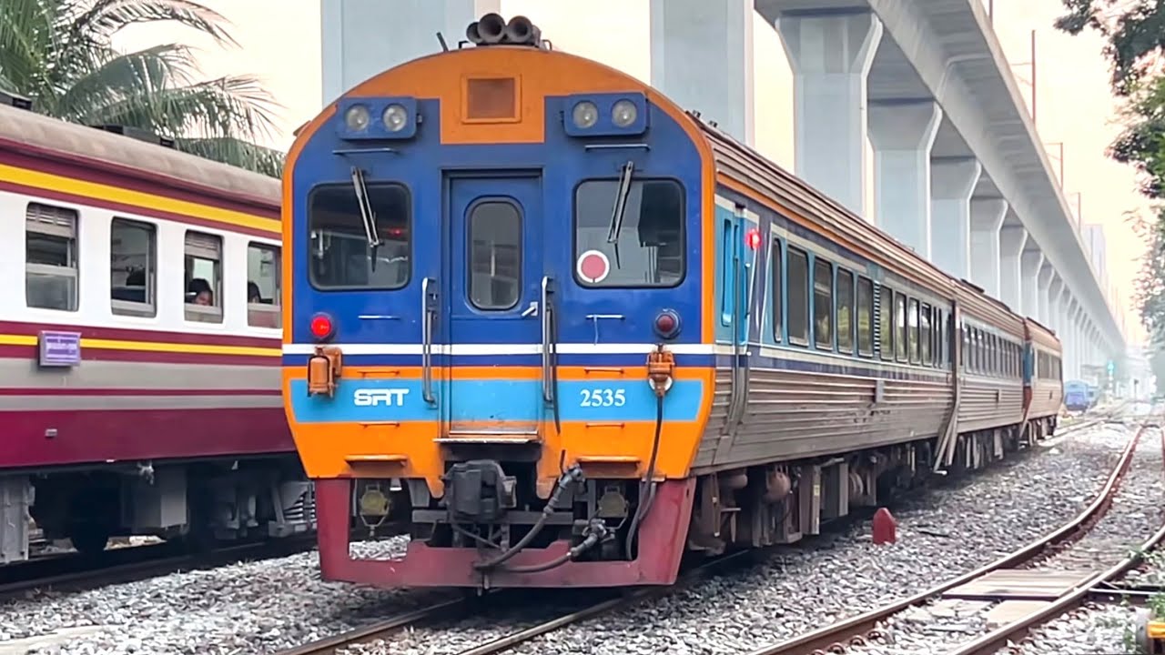 SRT. #รถหลีกมีในกรุงเทพ!? นั่งรถไฟสายตะวันออกยามเช้าจากอโศกลงกรุงเทพ (หัวลำโพง) มีรถหลีกที่มักกะสัน