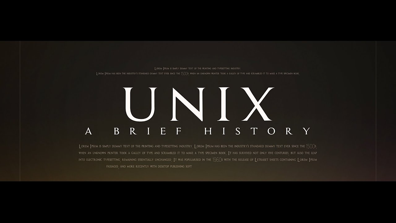 The History of UNIX
