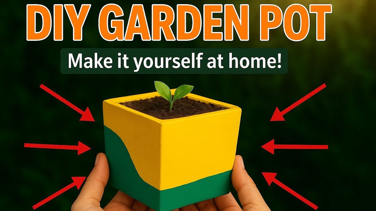 Easy DIY Project | Beautiful Concrete Planter Made from Cardboard Mold