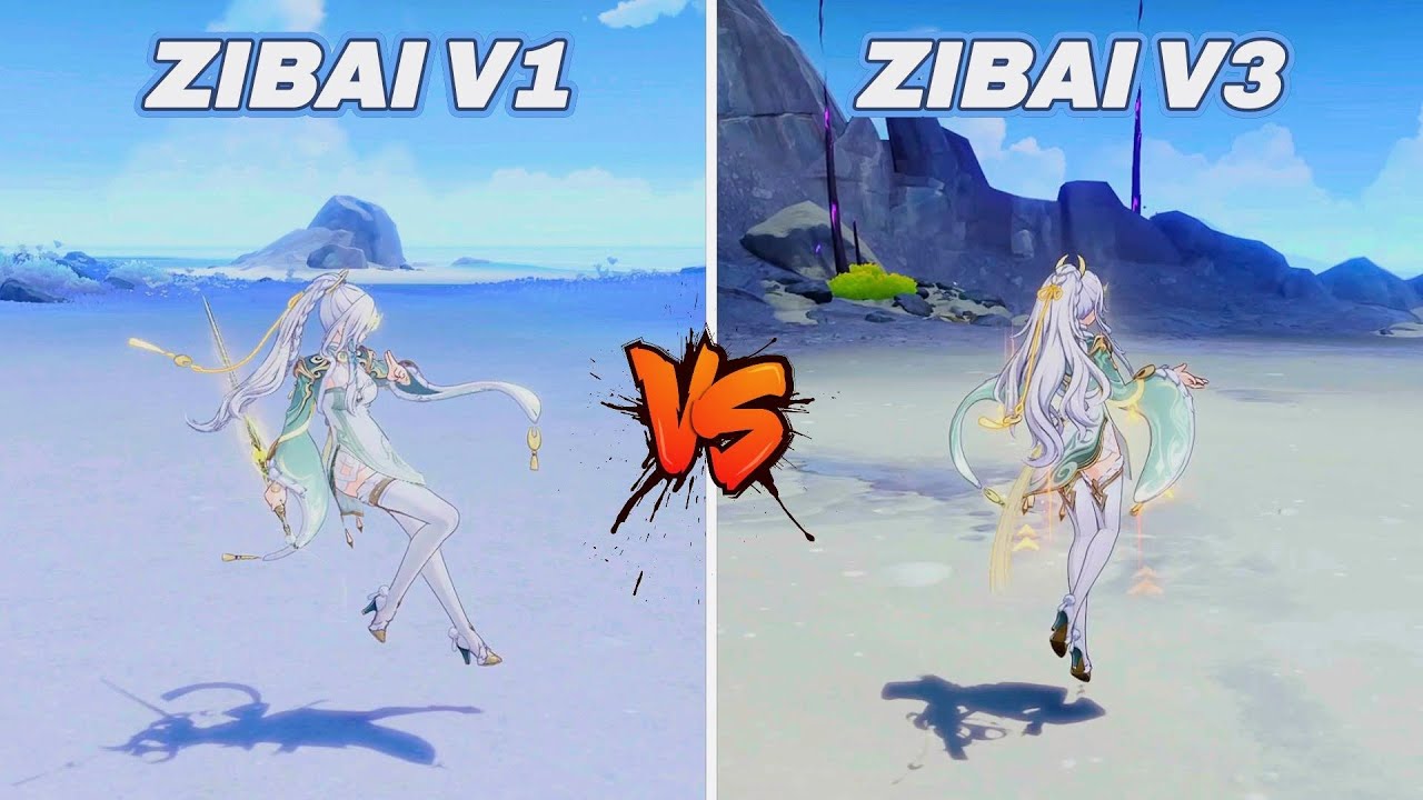ZIBAI Animation Side By Side Comparison | v1 to v3 