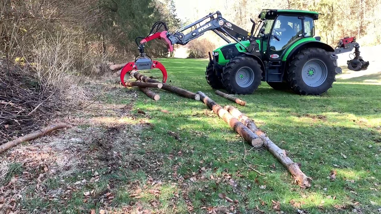 Forstarbeiten 2020 mit Deutz 5100P und Deutz Agroplus 410