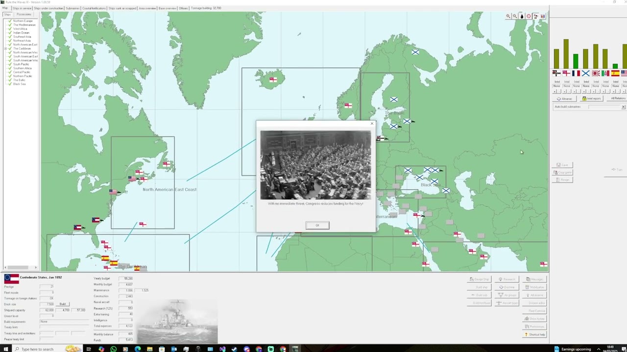 Fleet Play's Rule The Waves Three, Confederate States Of America: Away Down South in a land of trait