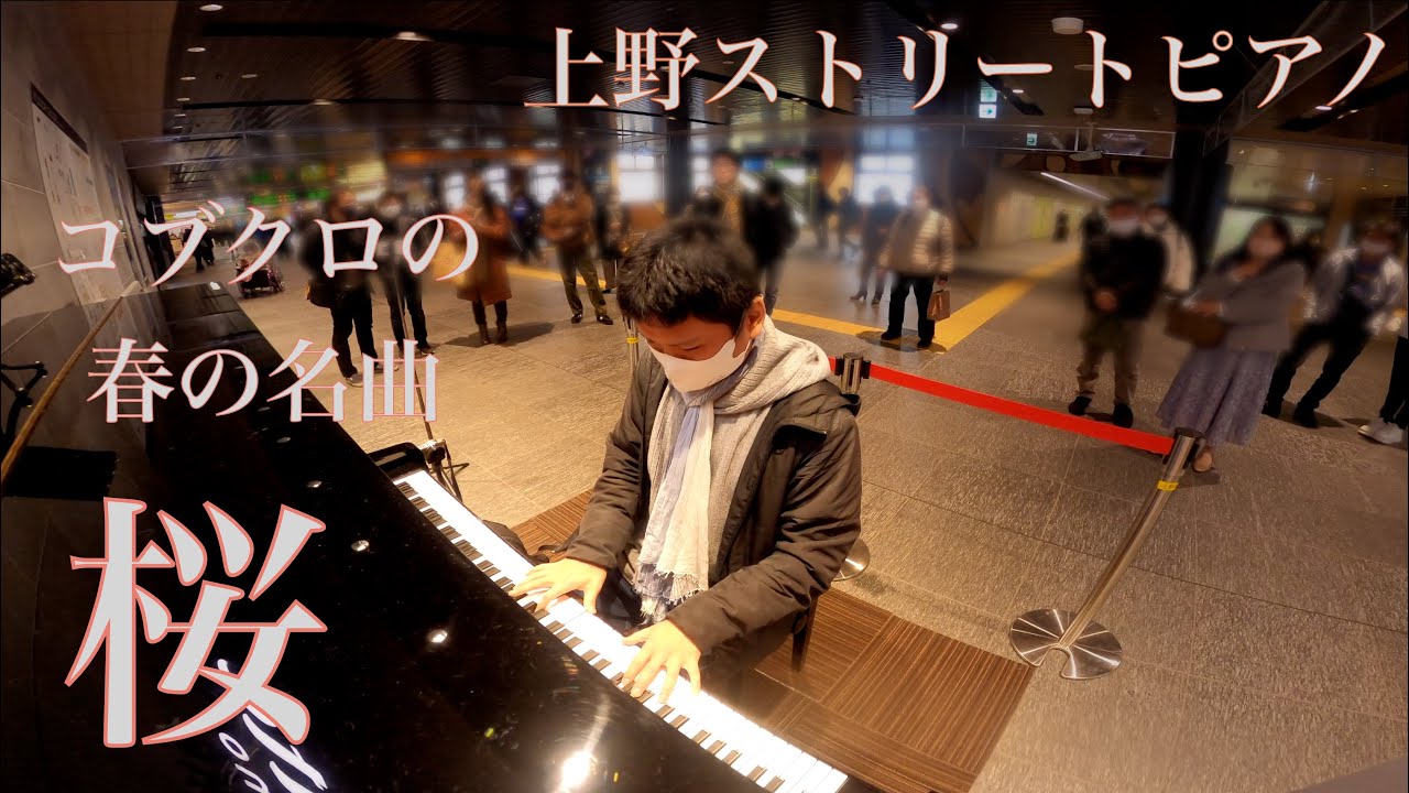 コブクロの名曲「桜」【上野ストリートピアノ】