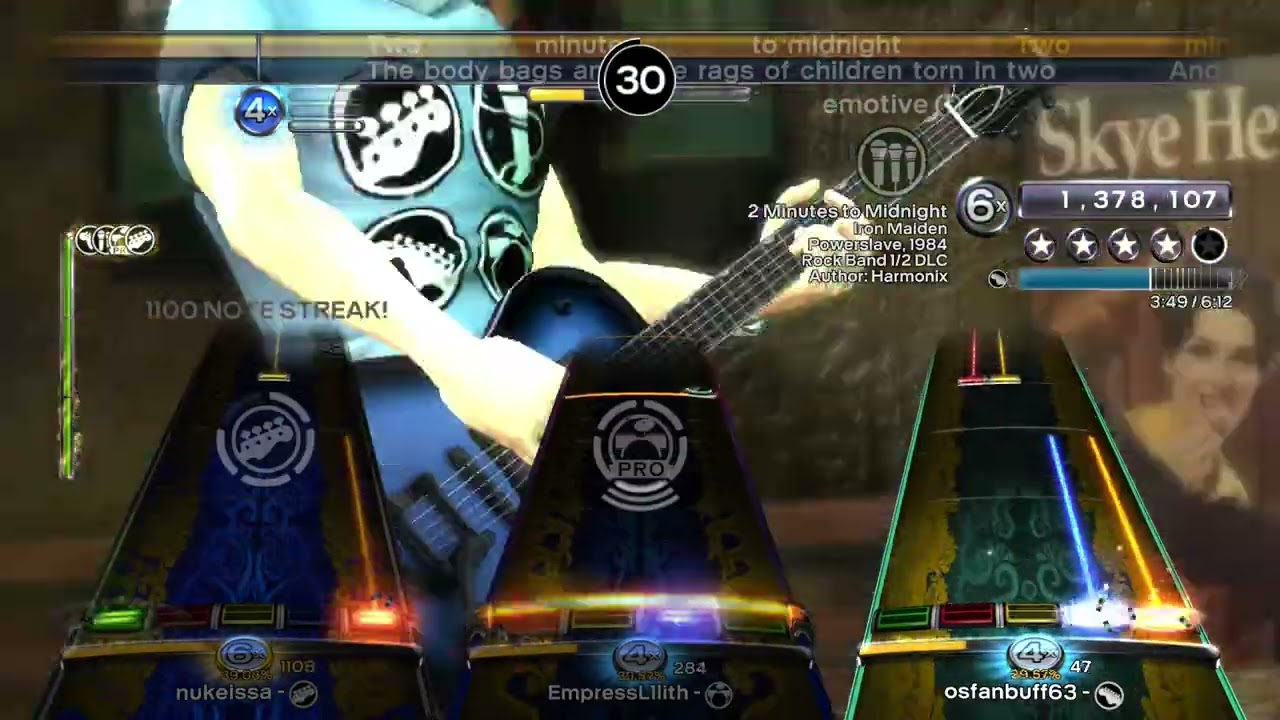 2 Minutes to Midnight by Iron Maiden - Expert Full Band Gold Stars [Rock Band 3 Deluxe]
