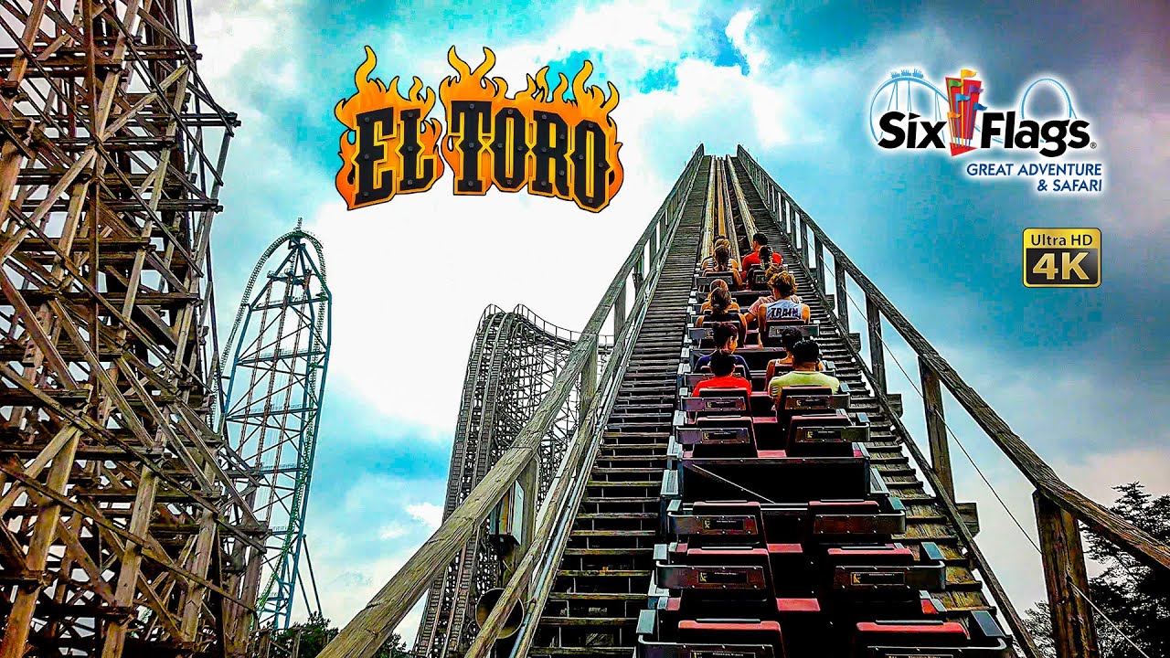 2023 El Toro Roller Coaster On Ride Back Seat 4K POV Six Flags Great Adventure