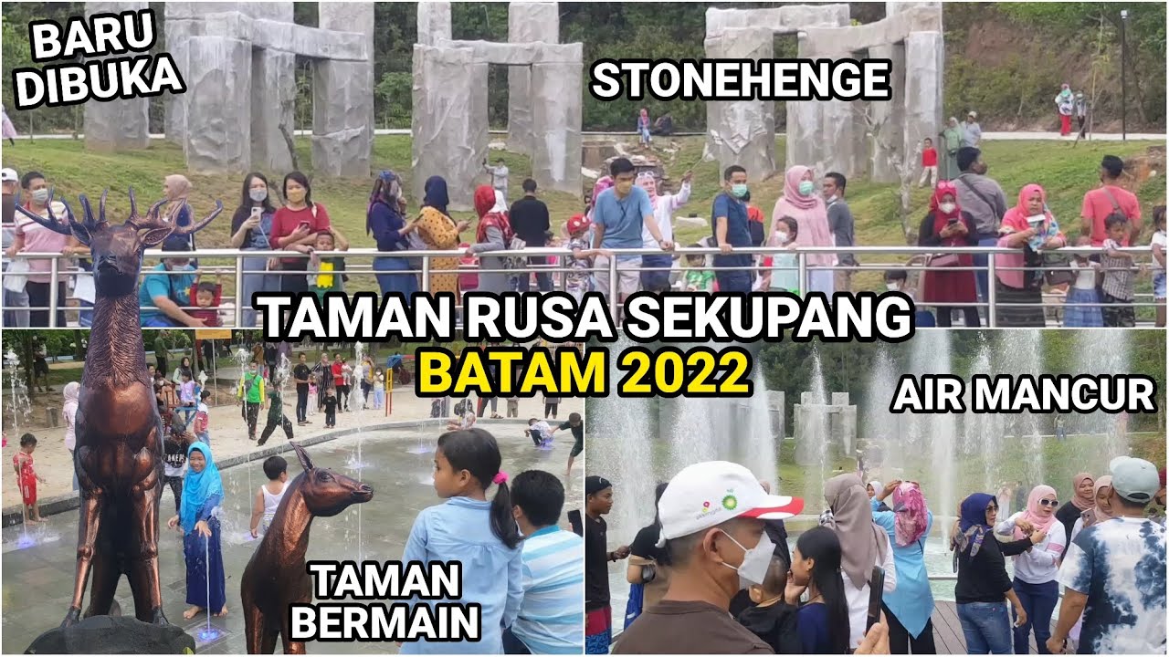 Taman Rusa Sekupang Batam Versi Baru 2022 Ada Artifisial Stonehenge dan Atraksi Air Mancur