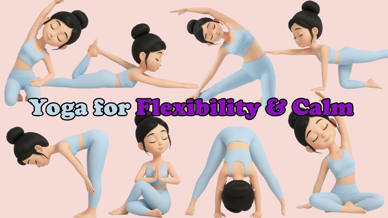 Simple Relaxing Yoga for Flexibility & Calm – Part 2  Family Yoga Flow