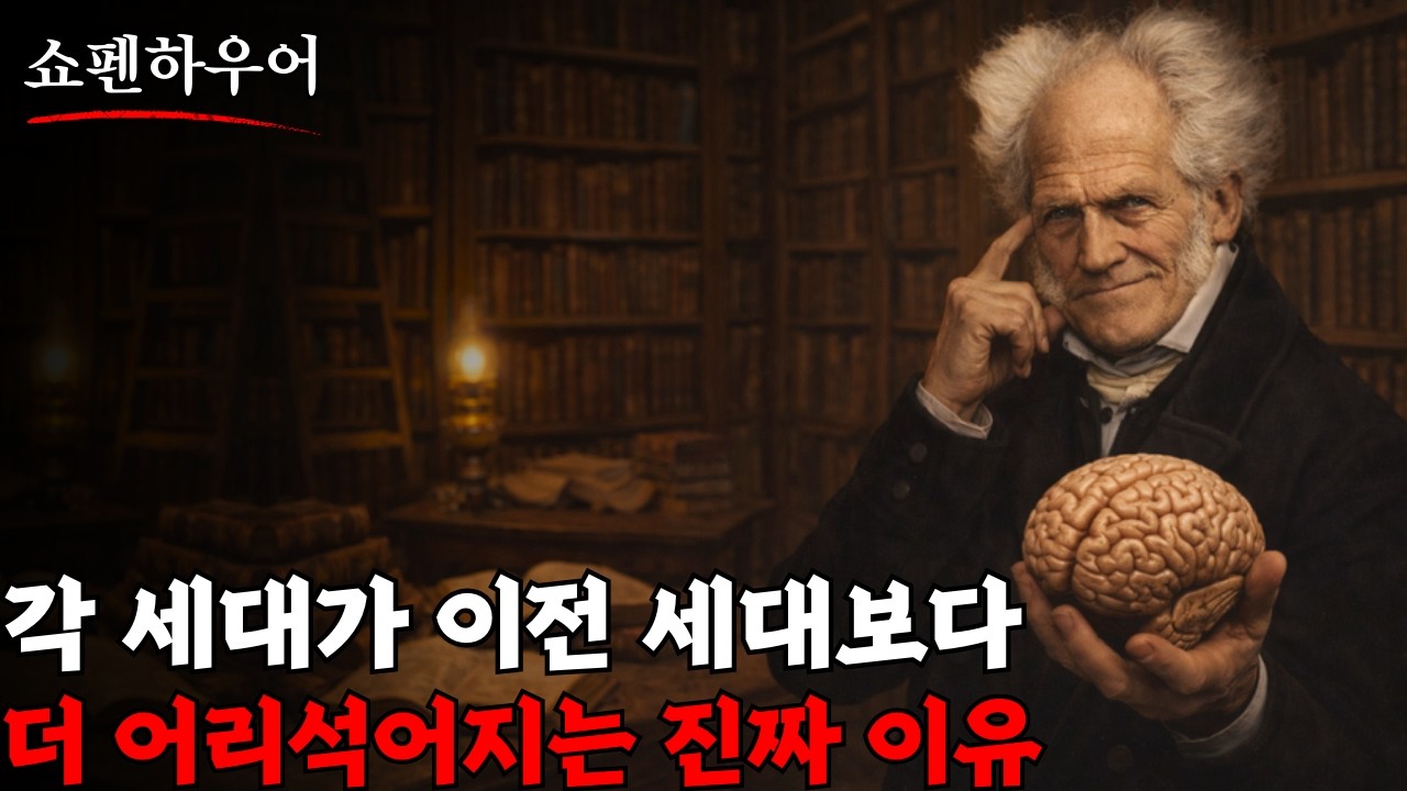 각 세대가 이전 세대보다 더 어리석고 생각하지 못하게 되는 진짜 이유 | 쇼펜하우어