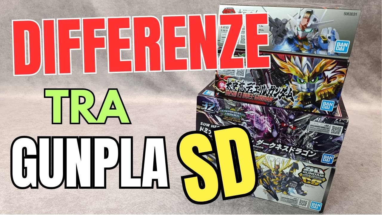 DIFFERENZE tra Gundam SD i GUNPLA model kit Super Deformed per principianti del modellismo