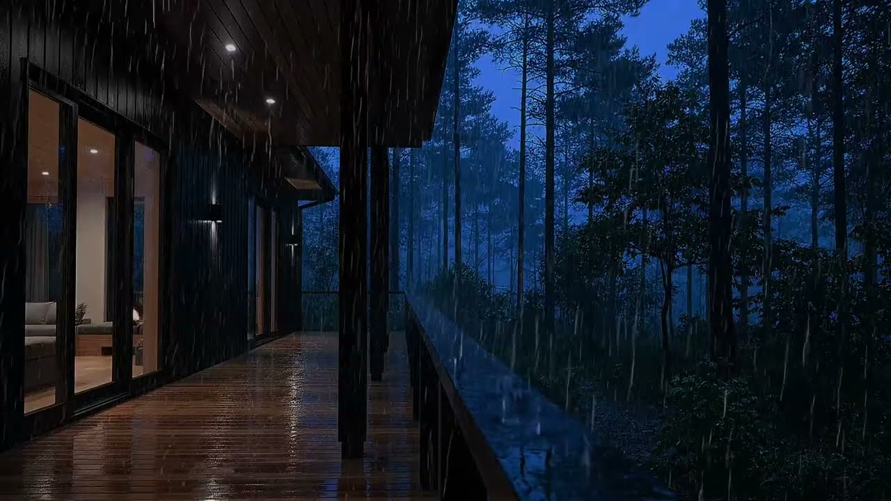 Heavy Rain at the Blackwood Manor | Dark Forest Ambience for Sleeping
